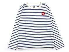 Wood Wood t-shirt Kim offwhite/blue stripes
